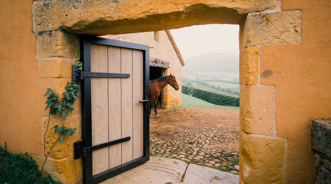 Entrée, Ferme équestre Le Relais de Vazeille, centre équestre à Saint-Maurice-d'Ibie