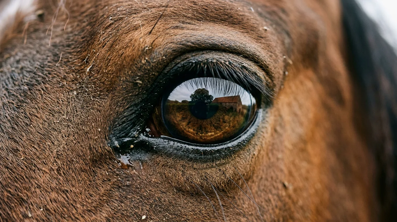 Un regard de cheval, Ferme équestre Le Relais de Vazeille, Saint-Maurice-d'Ibie